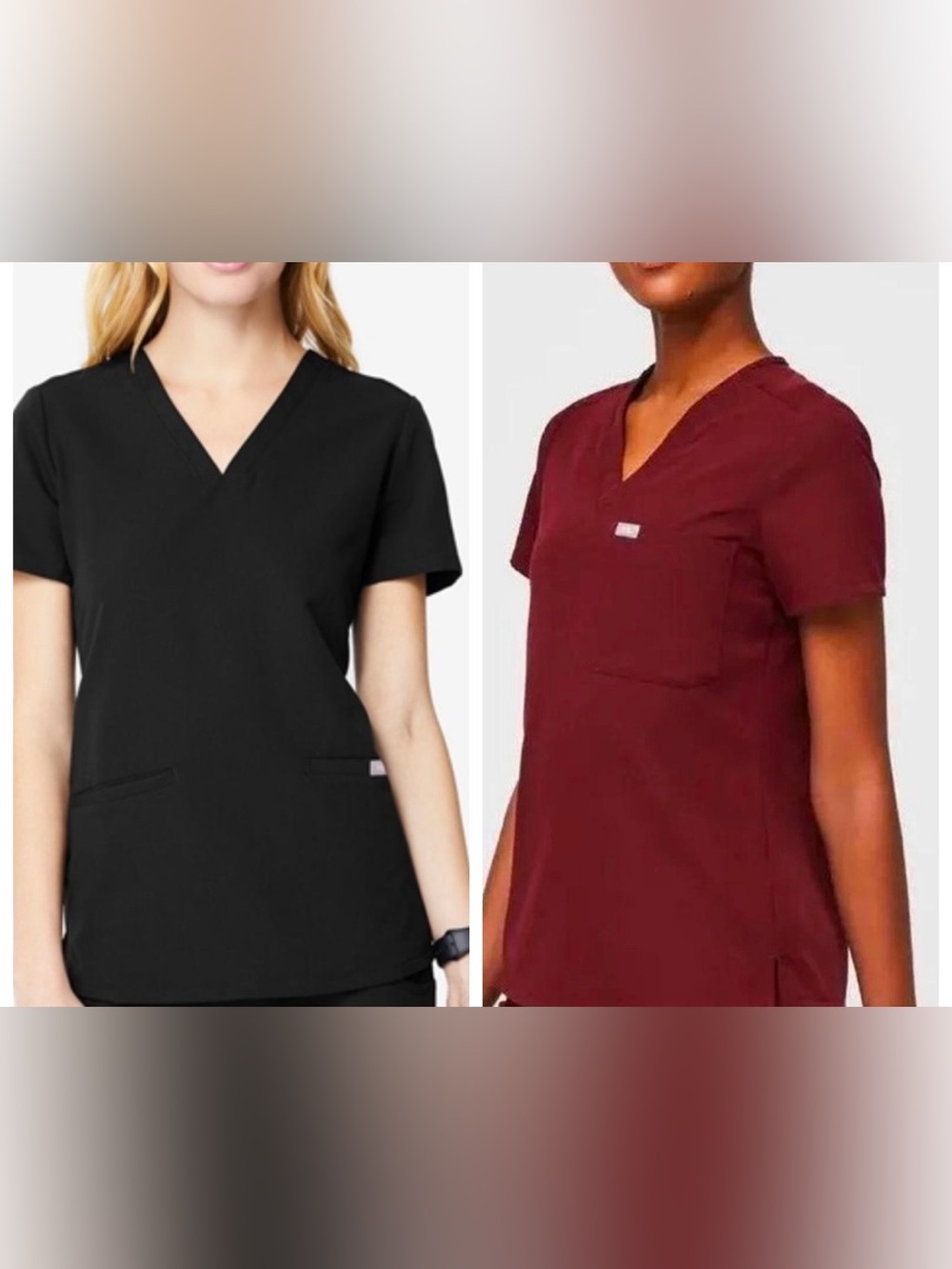 2 FIGS Catarina 1 Pocket casma 2 pocket Top Technical Collection burg black